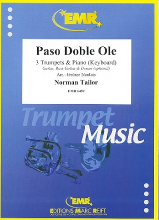 Paso Doble Ole for 3 trumpets and piano (rhythm group ad lib) score and parts