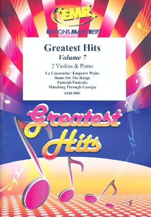 Greatest Hits Band 7: f�r 2 Violinen und Klavier (Percussion ad lib) Partitur und Stimmen