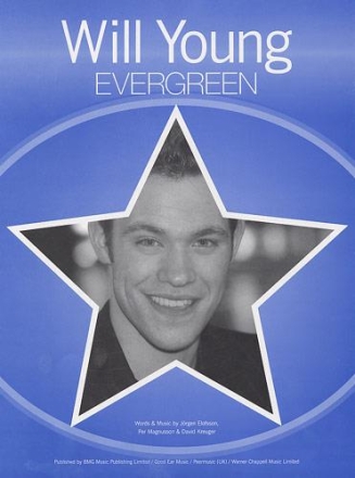 Will Young: Evergreen Piano, Vocal & Guitar(with Chord Boxes) Sheet Music & Songbooks/Piano & Keyboard/Piano, Vocal & Guitar/Film an