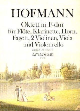 Oktett F-Dur fr Flte, Klarinette, Horn, Fagott und Streichquartett Partitur und Stimmen