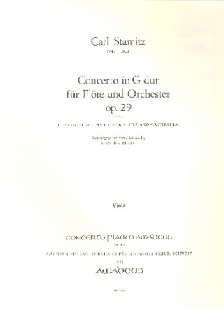 Konzert G-Dur op.29 Flte und Orchester Viola