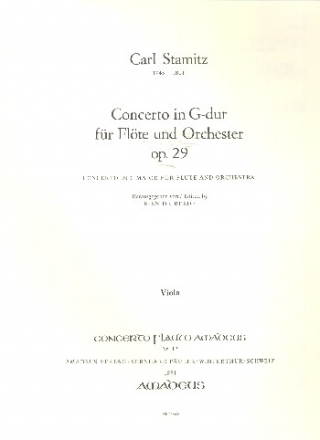 Konzert G-Dur op.29 Flte und Orchester Viola