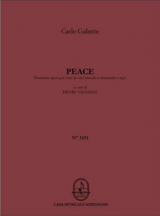 Peace per Coro e Arpa Partitur