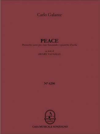 Peace fr Frauenchor und Streichquintett Partitur und Stimmen