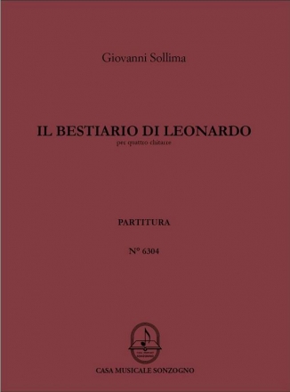 Il Bestiario di Leonardo fr 4 Gitarren Partitur und Stimmen
