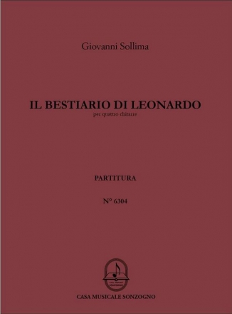 Il Bestiario di Leonardo fr 4 Gitarren Partitur und Stimmen