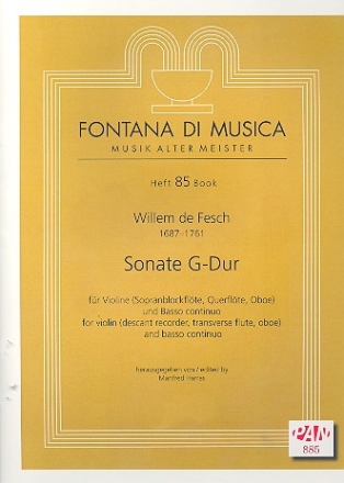 Sonate G-Dur für Violine (Sbfl, Fl, Ob) und Bc