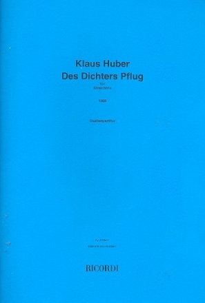 Des Dichters Pflug fr Violine, Viola und Violoncello Studienpartitur