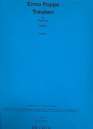Trauben fr Violine, Violonello und Klavier Stimmen