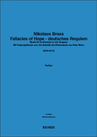 Nikolaus Brass fallacies of hope. deutsches requiem Chor