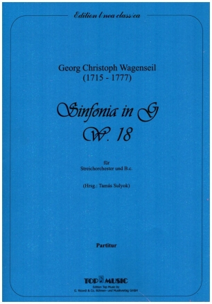 Sinfonia G-Dur fr Streichorchester und Bc Partitur