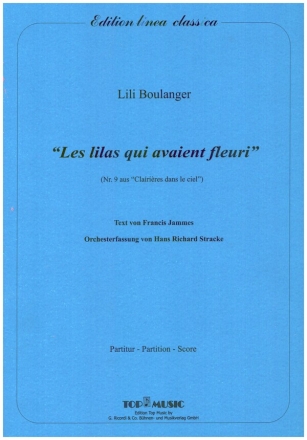 Les lilas qui avaient fleuri fr Solo und Orchester Partitur