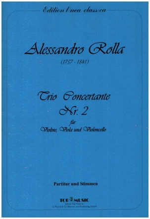 Trio Concertante Nr.2 fr Violine, Viola und Violoncelllo Partitur und Stimmen