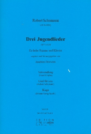 3 Jugendlieder fr Gesang (hoch) und Klavier Partitur