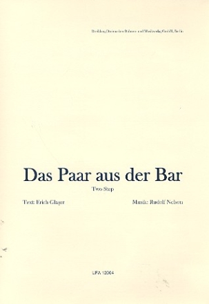 Das Paar aus der Bar: fr Gesang und Klavier