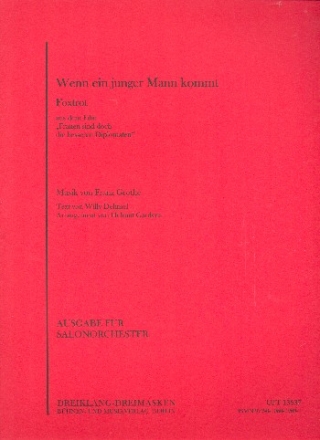 Wenn ein junger Mann kommt fr Salonorchester Direktion und Stimmen