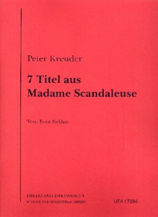 7 Titel aus Madame Scandaleuse fr Gesang und KlavierGesang/Klavier