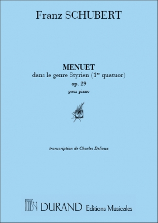 Schubert  Menuet Quatuor N 1 Piano Piano