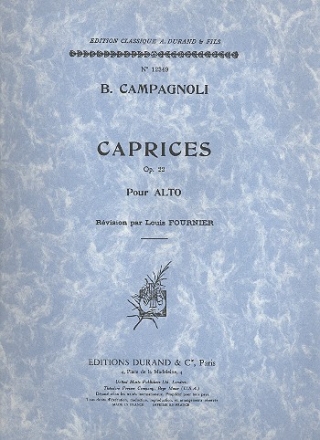 Caprices op.22 pour alto