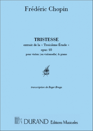 Tristesse  op.10  pour violon (ou violoncelle) et piano