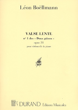 Valse lente op.31,1 pour violoncelle et piano