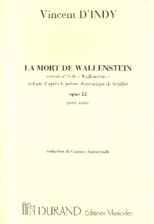 La Mort De Wallenstein op.12 pour piano