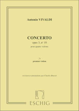 Vivaldi  Concerto Op 3 N 10 4 Vl Violon 1 Chamber music