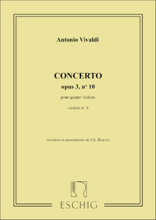 Vivaldi Concerto Op 3 N 10 4 Vl Violon 3 Musica Da Camera