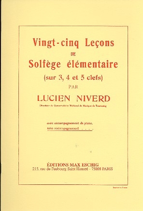 25 Lecons de solfge lmentaire sans piano