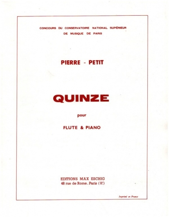 Quinze pour flute et piano