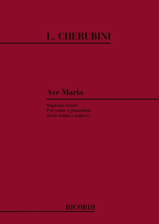 L. Cherubini Ave Maria Canto (O Voce Recit) E Pianoforte