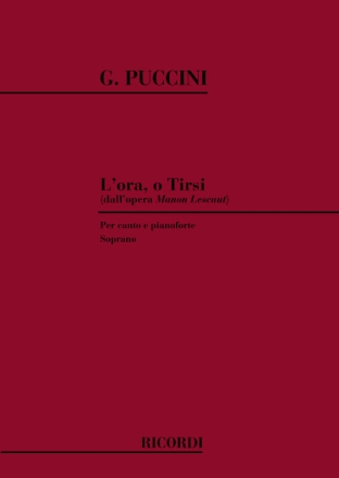 G. Puccini Manon Lescaut: L'Ora O Tirsi Canto (O Voce Recit) E Pianoforte