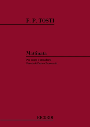 F.P. Tosti Mattinata Canto (O Voce Recit) E Pianoforte