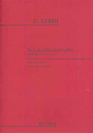 Nel giardin del bello per mezzo soprano e piano