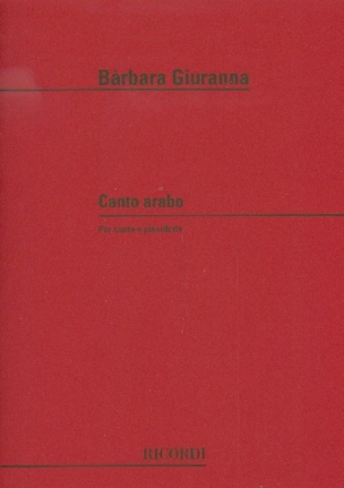 Canto arabo per canto e pianoforte