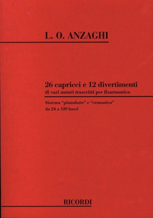 L.O. Anzaghi 26 Capricci E 12 Divertimenti Di Vari Autori fisarmonica