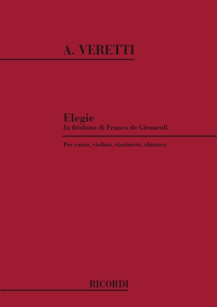 A. Veretti Elegie In Friulano classical