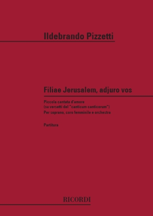 I. Pizzetti Filiae Jerusalem, Adjuro Vos partitura