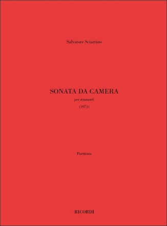 S. Sciarrino Sonata Da Camera Partitura