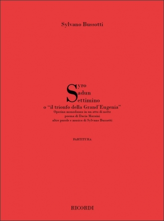 S. Bussotti Syro Sadun Settimino O Il Trionfo Della Classical