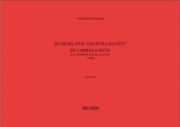 S. Sciarrino Musiche Per 'Lectura Dantis' Di Carmelo Bene Classical