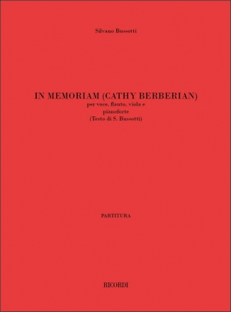 S. Bussotti In Memoriam (Cathy Berberian) Quartet
