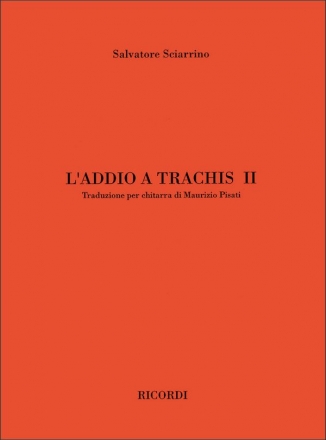 S. Sciarrino L'Addio A Trachis Ii Guitar / Lute