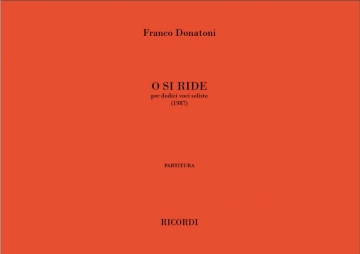 F. Donatoni O Si Ride Partitura