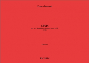 F. Donatoni Cinis Voice and various instruments