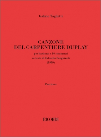 G. Taglietti Canzone Del Carpentiere Duplay Classical