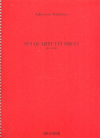 6 Quartetti brevi fr Streicher Partitur