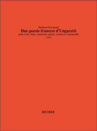 S. Gervasoni Due Poesie Francesi Di Ungaretti Voce/I and Orchestra