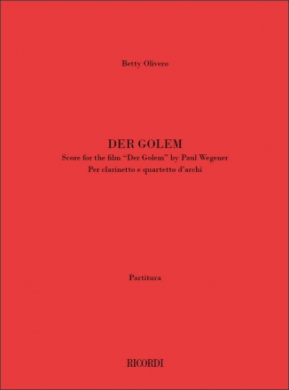 B. Olivero Der Golem. Score For The Film 'Der Golem' Quintet