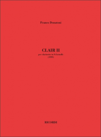 Clair II per clarinetto